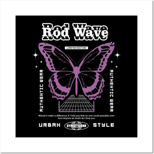 rod wave butterfly streetwear Posters and Art